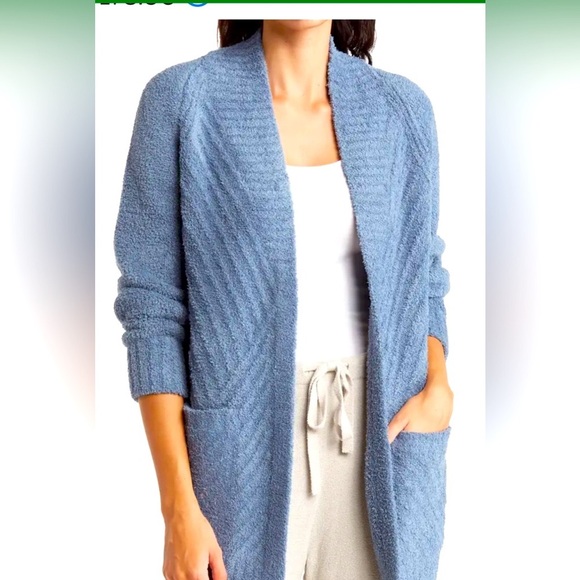 NWOT BAREFOOT DREAMS WOMANS COZYCHIC RIBBED CARDIGAN - Picture 1 of 3